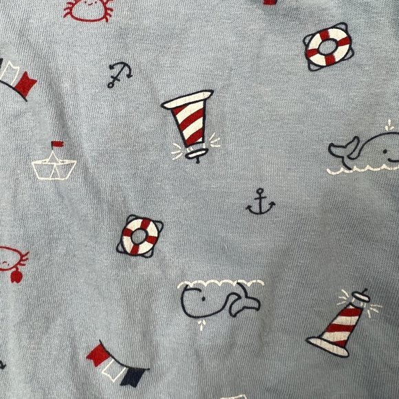 Infant Boy's First Impressions One Piece Romper Sz 18M. Nautical Whales Sailboat - Picture 4 of 4